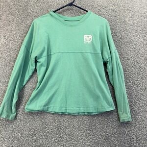 Disney Parks Shirt Womens XL Green Walt Disney World Spirit Jersey‎ Long Sleeve